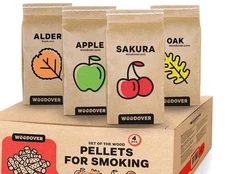 BBQ Wood Smoker Grill CHIPS 4-Pack – Apple, Oak, Cherry Alder Smoking Grilling