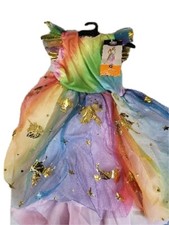 Halloween Kids' Rainbow Unicorn Halloween Costume Dress/ Headpiece M 8-10 HALW