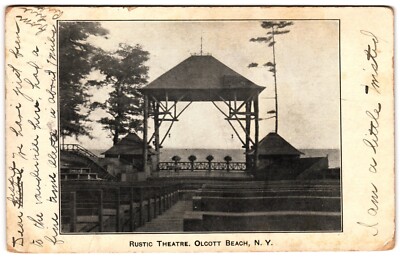 Rustic Theatre Olcott Beach NY c1900s UDB Postcard