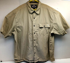 Harley Davidson Casual Mechanic Shirt Embroidered Graphic S/S Button Up SZ 2XL