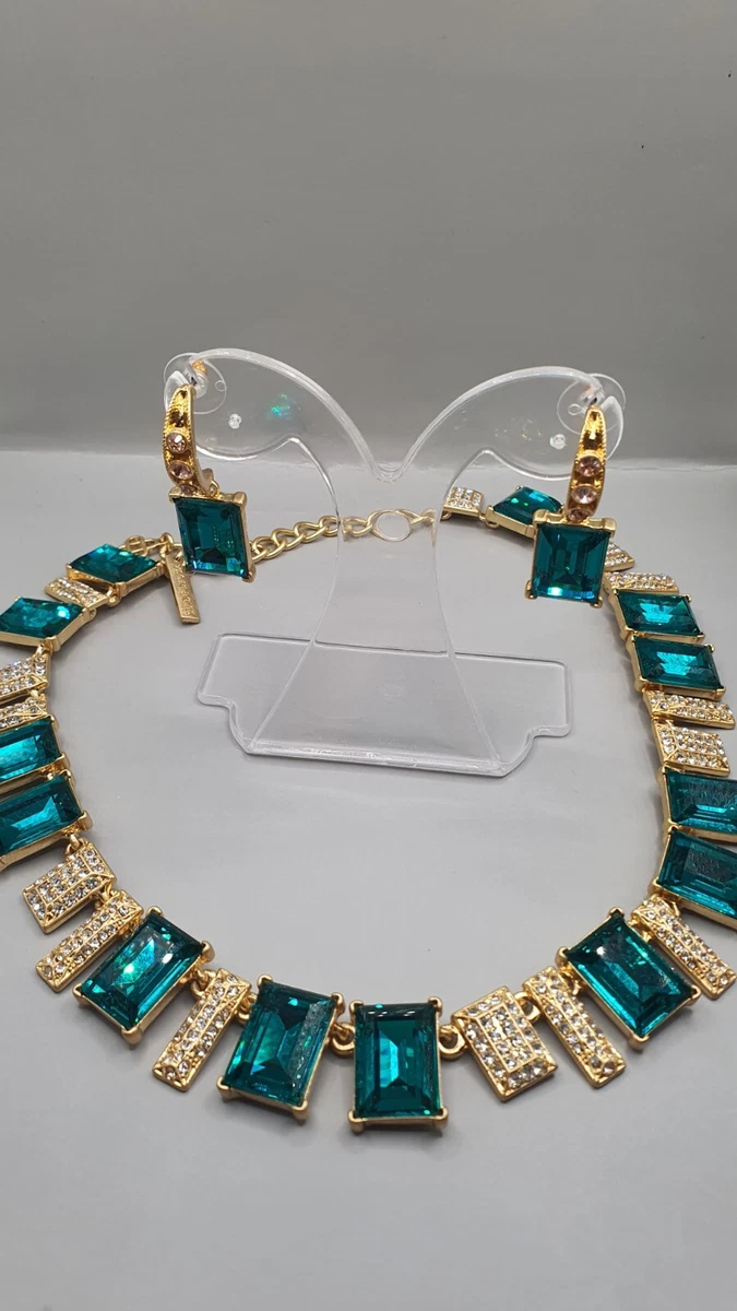 Turquoise and gold store statement necklace