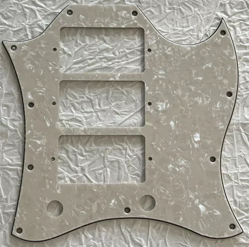 New Great-For Custom Gibson SG Standard Style 3 Pickup Guitar Pickguard Ivory