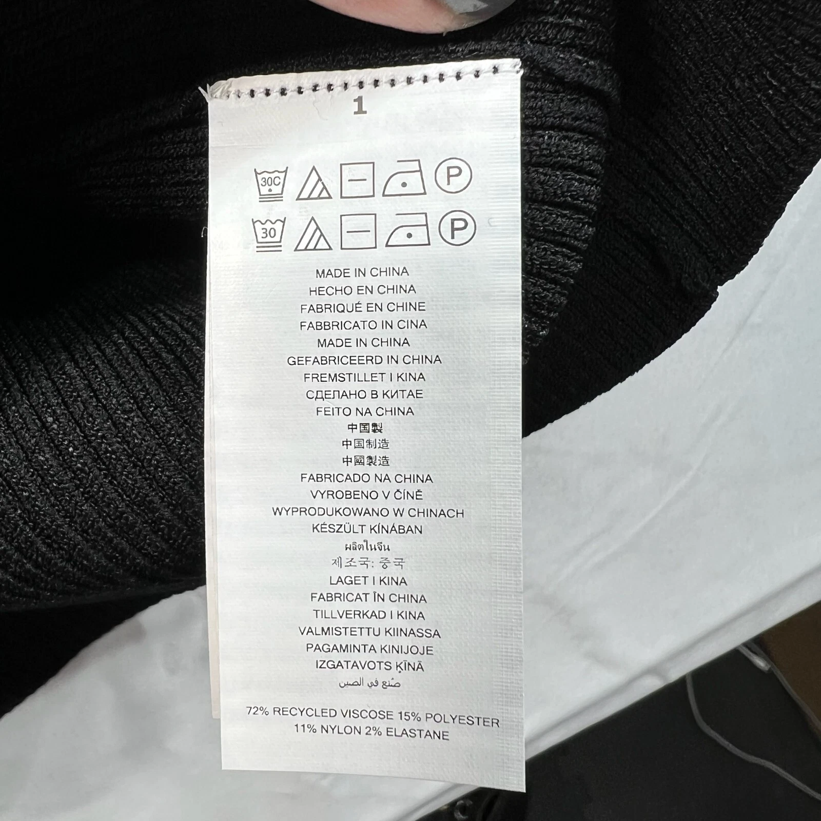 Michael Kors maglione abito donna taglia small nero ritagliato a costine mini nuovo