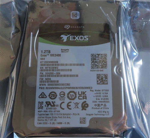 For SEAGATE Exos ST1200MM0009 1.2TB 10K RPM 10K 2.5" 12Gb/s 512n SAS Hard Drive - Picture 1 of 2