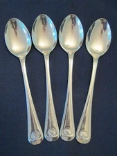 SET 4 SOUP SPOONS! Vintage TOWLE SUPREME CUTLERY stainless ABBEY SHELL lovely