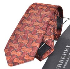 NEW BURBERRY PRORSUM 195 RUSSET RED 100 SILK SKINNY NECK TIE