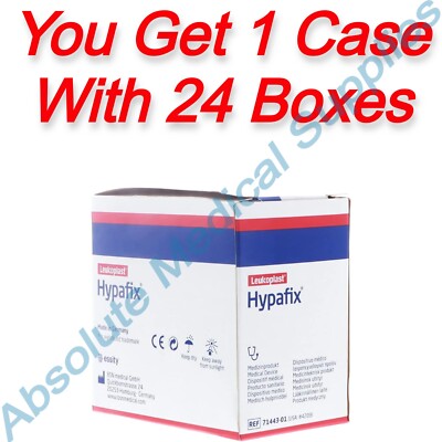 *24-Packs* BSN Leukoplast Hypafix Adhesive Non-Woven Fabric 2'' x 11 Yards 4209