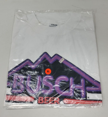 RARE - Busch Beer Promo T-Shirt New in Package 1992 XL RGI COLOR CHANGE