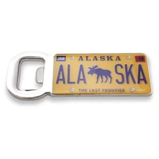 Alaska Fridge Magnet Bottle Opener Magnetic Metal Travel Tourist Souvenir USA AK