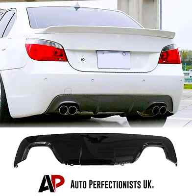 For BMW 5 Series M5 E60 M Sport Gloss Black Valance Diffuser Quad Exit 2003-10