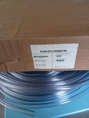 NEW PARKER PV96-1 CLEAR VINYL TUBING 38'' ID X 9/16'' OD X 100 FT 50 PSI 150F