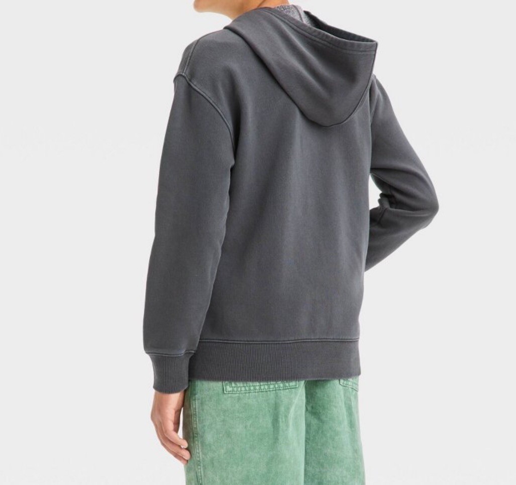 Boys' Art Class Zip-Up Hooded Gray Sweatshirt Small 6/7 NWT