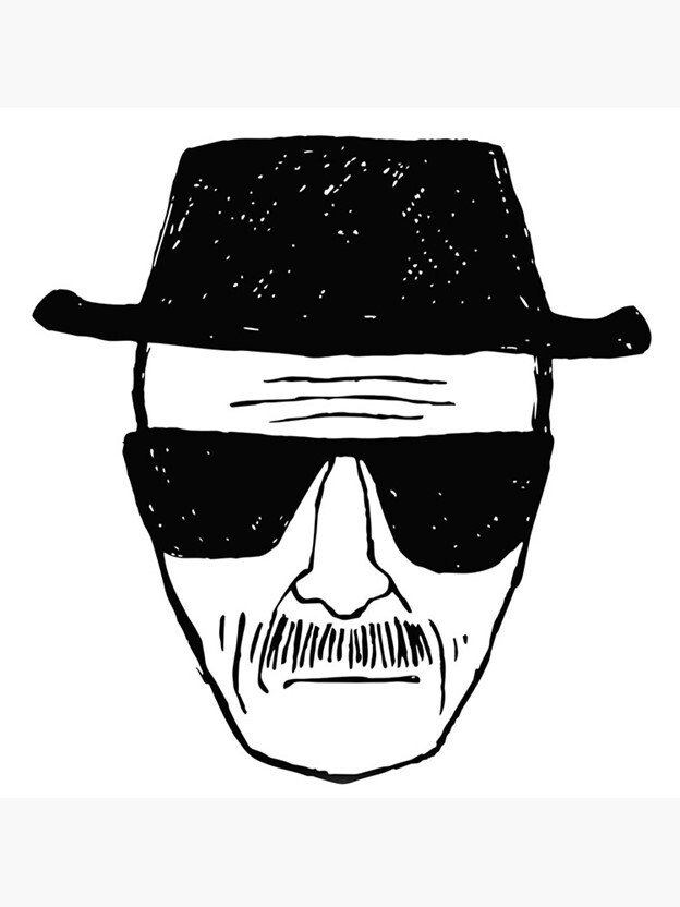 Breaking Bad Heisenberg Draw Walter White, Vinyl Die Cut Sticker