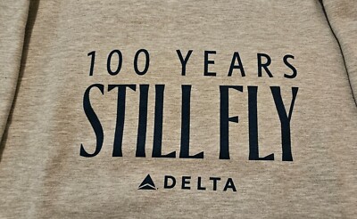 NEW Delta's 100 Years Crew Neck Sweatshirt Med from CES with ''Still Fly'' Logo