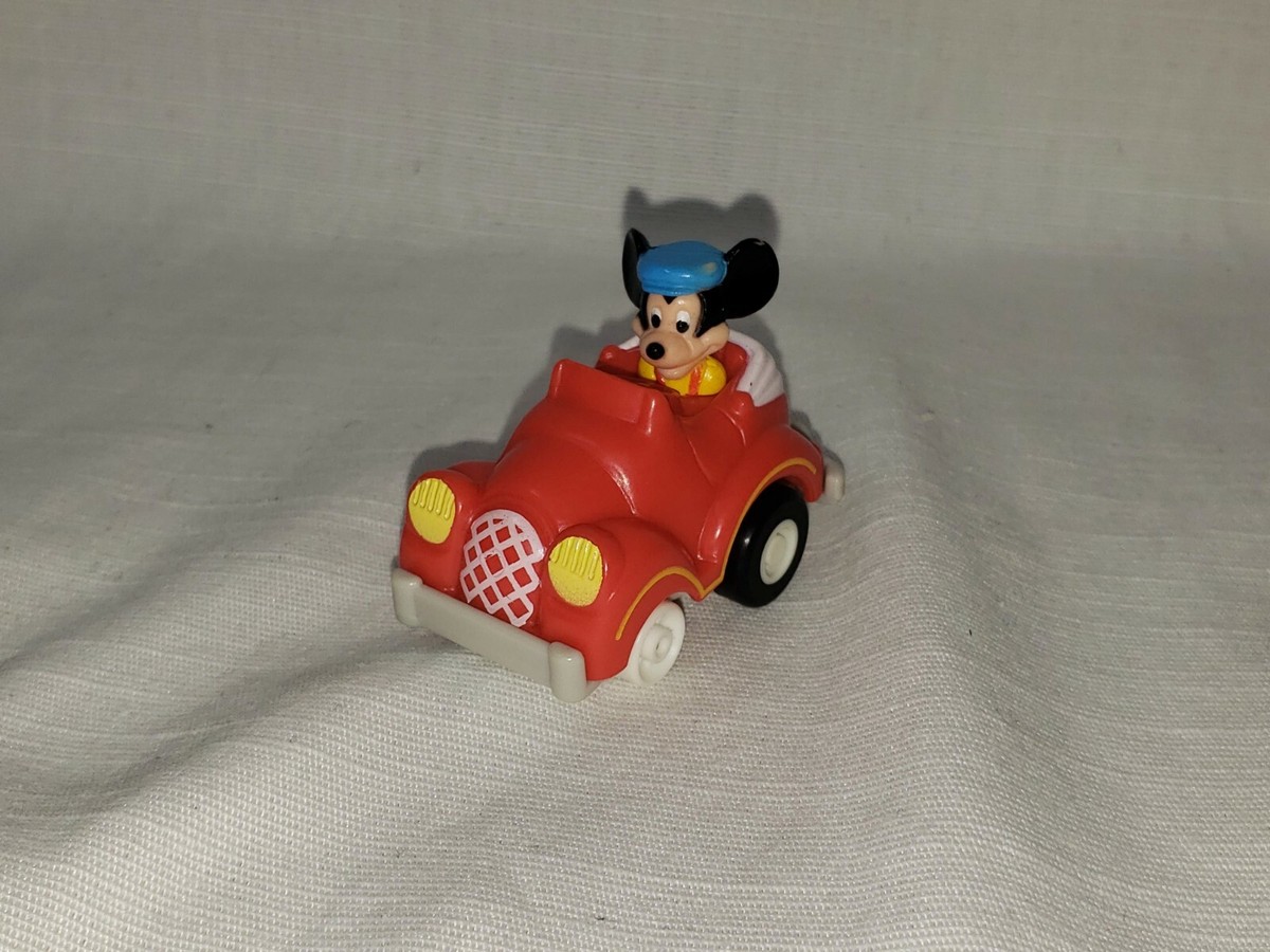 McDonalds Happy Meal Toy 1988 Mickey Mouse Red Racer Pull Back Car