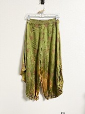 Jean Paul Gaultier Silk Harem Pants Jacquard Bull Head Balloon Hem Boho Size 40