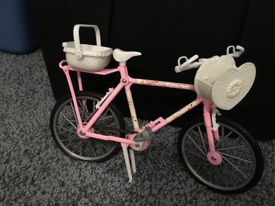 Mattel Barbie Bicycle with Cute Basket on Front and Back Foot