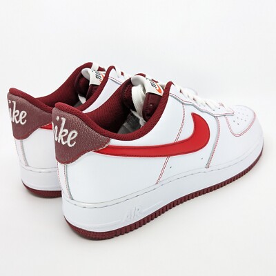 Nike Air Force 1 '07 First Use Low Shoes Team Red White Mens Size 11.5 DA8478