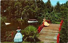 Cypress Gardens Florida Scenic Tropical Landscape Chrome Cancel WOB Postcard