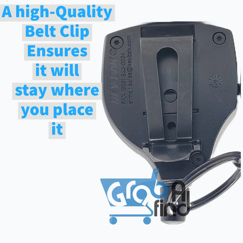 KEY-BAK SUPER48 Locking Retractable Keychain, Steel Belt Clip, Made in the USA - Image 4 of 4