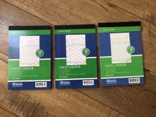 Sales Order Book Receipt Invoice Form 50 Set 2 Parts Duplicate Carbonless 3x