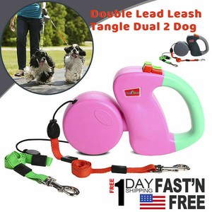 retractable double dog leash no tangle
