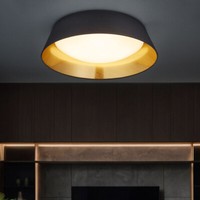 Deckenlampe Deckenleuchte Wohnzimmerlampe Flurlampe Schwarz Gold Led D 45 Cm