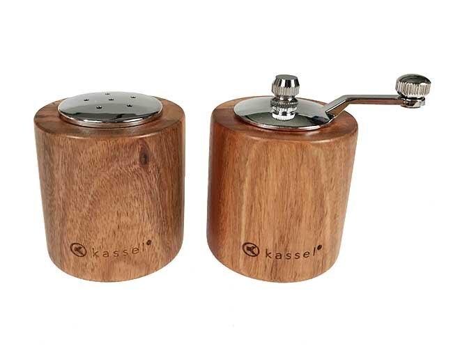 5902340935750 ACACIA PEPPER GRINDER + SALT CELLAR KASSEL 93575 KASSEL