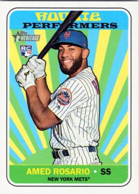 2018 Topps Heritage Rookie Performers #RPAR Amed Rosario New York