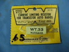 WT33 - WORKMAN - CURRENT LIMITING RESISTOR (FREE & FAST SHIPPING!)