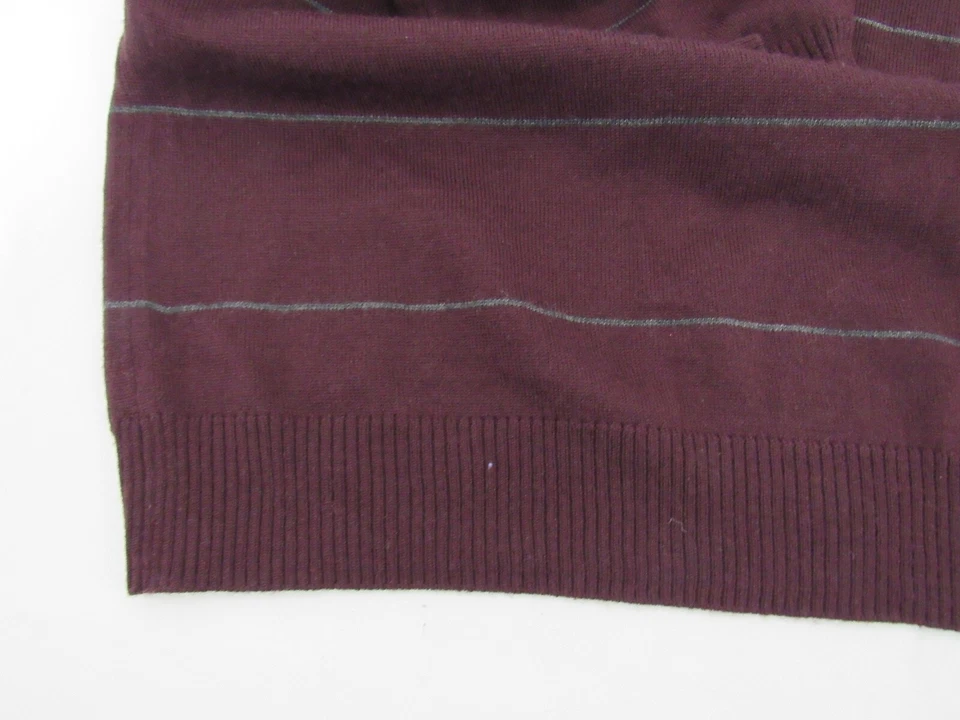 Suéter masculino Apt 9 médio listra borgonha algodão - Imagem 4 de 4