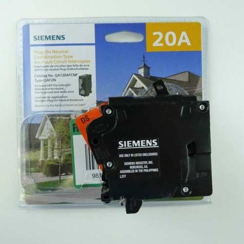 SIEMENS QAF2N 20-Amp 1-poliger Kombi-Störlichtbogen-Aufsteck-Neutralschutzschalter - NEU! - Bild 1 von 1