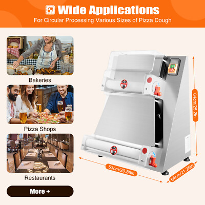 Commercial 4-16'' Electric Pizza Dough Roller Sheeter Pastry Press Making Machine
