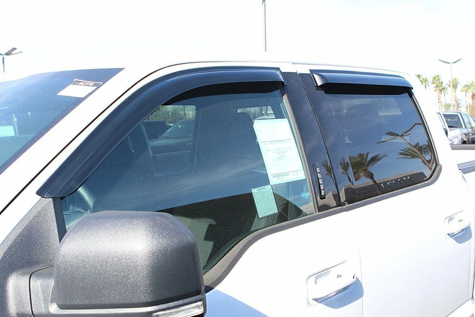 Viseras de ventilación de ventana protectores de lluvia para Dodge Ram 1500 2500 3500 2009-2018 doble cabina Foto 3 de 4