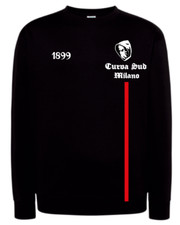 Felpa girocollo MILAN 1899 CURVA SUD calcio stadio Milan IDEA REGALO