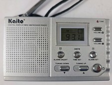 KAITO KA-208 AM/FM Mini Clock Radio Alarm 2 Band Digital Receiver w/Box Manual