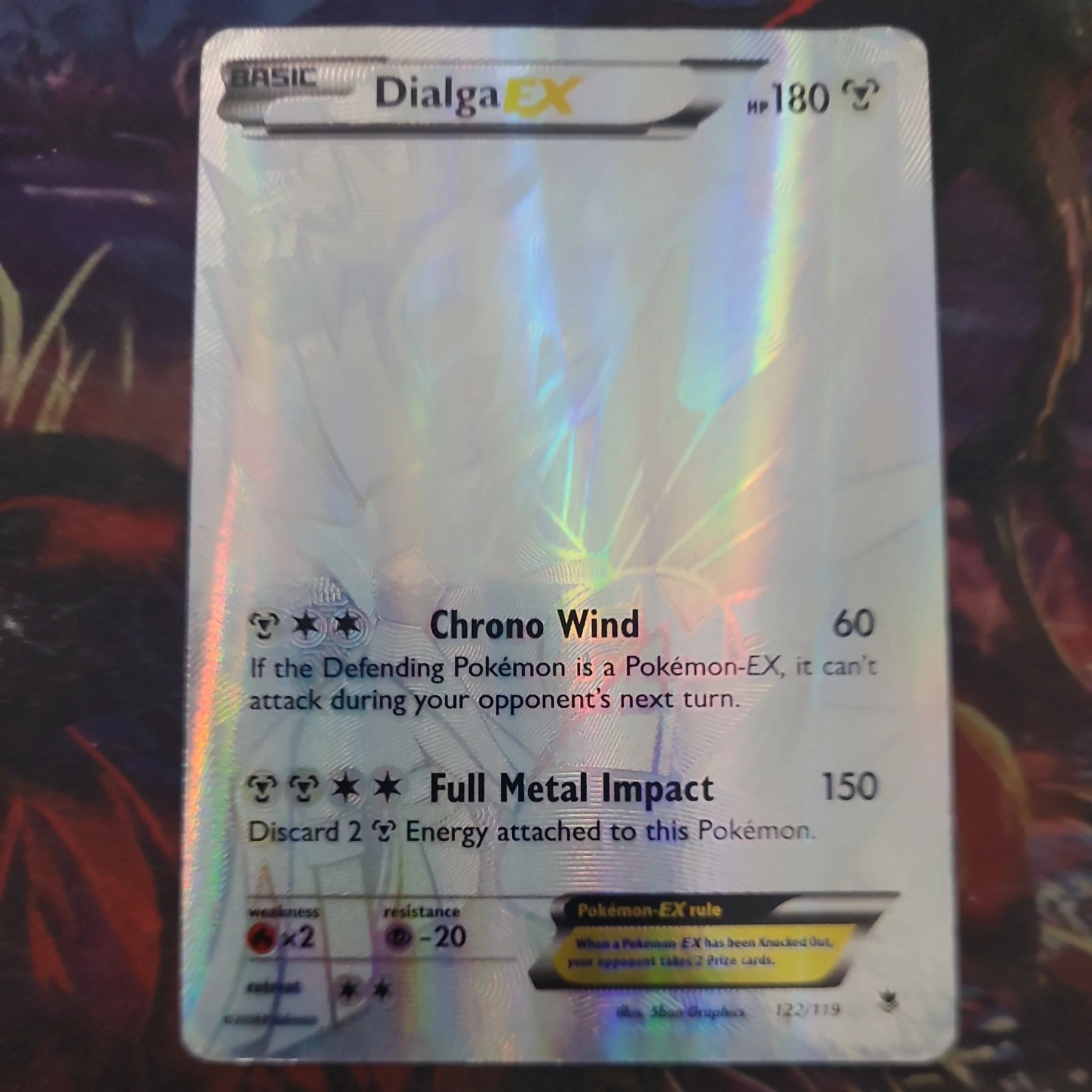 Dialga EX (122 Secret Rare) 122/119 XY - Phantom Forces Holo