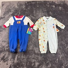 Vintage Disney Bundle Of 2 Outfit Embroidered Bear Piglet Baby 6-9 Month NWT