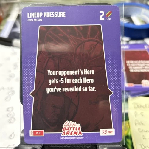 2026 Bo Jackson Battle Arena Play Card #PL-7 Lineup Pressure 1st Edition SSP