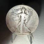 1945-D Walking Liberty Half Dollar In F Condition (B17) w/ Free Buffalo Nickels