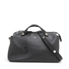 Fendi By the Way Leather 2 Way Shoulder Bag Black 8BL125