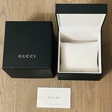 GUCCI - Watch Presentation Box - Black  White Cardboard Gift Box - 4.5" x 4"