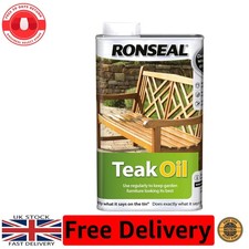 Quality Ronseal Teak Oil 500ml - Easy Application for Beautiful Wood Finish 37.90 per litre