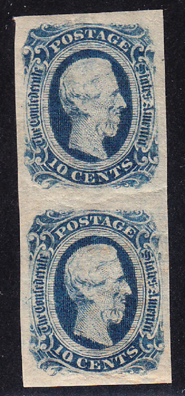 CSA Scott 12 old 10c Davis pair M/NH/GOG CV $40