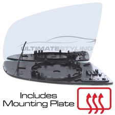 Wing Mirror Glass Audi A4 B7 8H 2006-2010 Heated Convex Passenger Side Left Hand