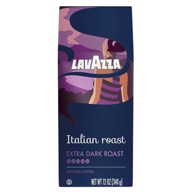 Lavazza Italian Roast Ground Coffee 12oz Bag, Extra Dark Roast (Pack of 1) - Pa