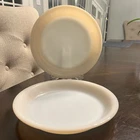 Lot of 2 Vintage Fire King #460 Peach Luster Pie Plate 9” Anchor Hocking