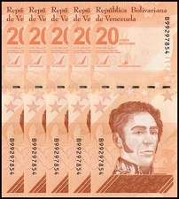 Venezuela 20 Bolivar Digitales, 2021, P-117, UNC - 20 X 5 PCS