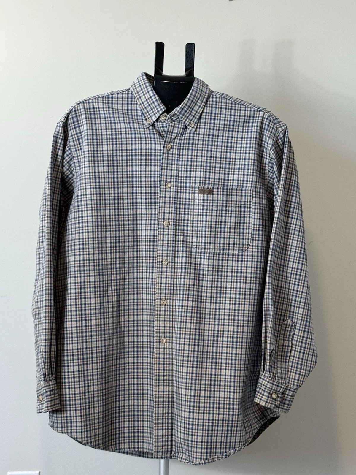 Vintage Carhartt Rugged Outdoor Wear Shirt Mens Large Plaid Flannel Made In USA