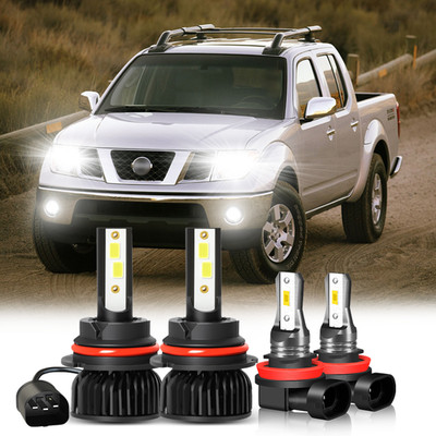 For 2005-2018 Nissan Frontier 4x High&Low Beam LED Headlight Fog Light Bulbs Kit
